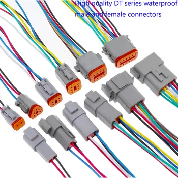 1 Бр конектор Deutsch DT с 15 см жгутом кабели DT06-2S/DT04-2P 2P 3P 4P 6P 8P 12P водоустойчив електрически конектор