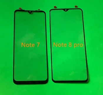 10 бр. Горната част на предната стъклен капак на обектива с LCD сензорен екран за Redmi Note 8 Pro 9 8T Note 7 8A Note 6 Pro