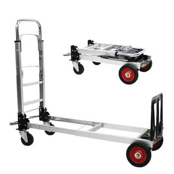 100 кг / 200 кг Сгъваема Прибиращ се багажная количка, ръчна количка-количка, удобен за пазаруване в дома си, за хранителни стоки на улица
