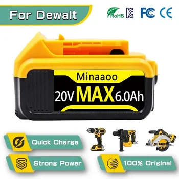 100% Оригинална литиево-йонна батерия с капацитет от 20 На 12. А за електрически инструменти DeWalt MAX DCB205 DCB201 DCB203