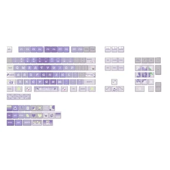 127 Клавиатури Кепета Набор от Клавиатури Капачки за Геймърска клавиатура PBT DyeSublimation XDA forMX Ключове 61 64 68 87 104 108 Механични Шапки