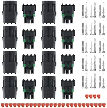18-14AWG Водоустойчиви Конектори 1/2/3/4/6 контакти 10 комплекти за Автомобилни Електрически Свещи Комплект Електрически Кабели Жак За Камион Теглене на Кабели