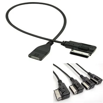 1БР USB AUX Адаптер за Зарядни Кабели Музика MDI MMI AMI към USB Женски Интерфейс Тел Данни За VW MK5 За AUDI