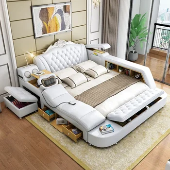 2022 Горещи Продажба на масажното легло с Елегантни мебели в модерен стил, Мултифункционален Спален комплект