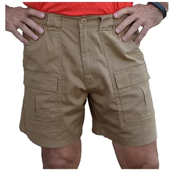 2023 Нови популярни летни мъжки ежедневни работни панталони с много джобове, свободна градинска дрехи копчета, модни дрехи-cargo