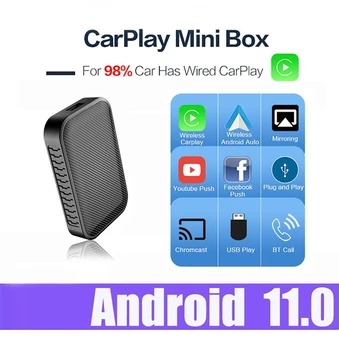 3 в 1 Безжични Android Автоадаптер Car Ai Box CarPlay За Youtube Audi, Mercedes, Toyota, VW Passat, Ford, Renault Golf Mazda