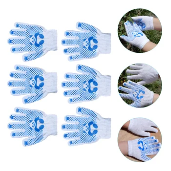 3 чифта работни ръкавици Ръкавици с пандой Защита на ръцете За деца и момичета Барбекю Практически плат за деца Детска работа
