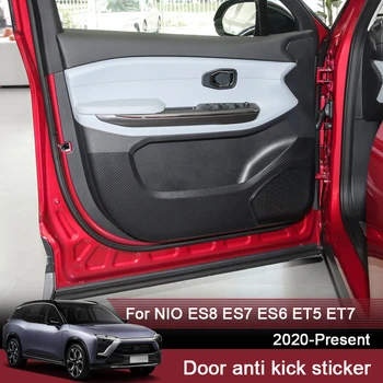 4 Бр. За NIO ES8 ES7 ES6 ET5 ET7 2020-2025 Вратата на Колата Противоударная Подплата От Изкуствена Кожа Защитно Фолио Етикети Вътрешни Автоаксесоари