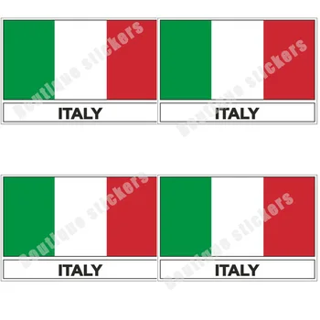 4X Индивидуална стикер с Италиански флаг, Автомобили стикер на Бронята на състезателна кола, Стикер на мотоциклет, лаптоп, Офис консумативи, стикер за телефон, ван