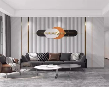 beibehang Индивидуални тапети за спалнята и дневната са с модерни триизмерни линии от висок клас film television papel de parede