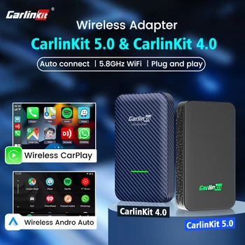 CarlinKit 5.0 и CarlinKit 4.0 Безжична CarPlay Android Auto Youtube Music Spotify авточасти За Audi Golf Peugeot, Mercedes, volkswagen