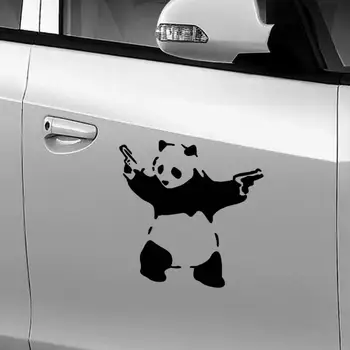 Cartoon Panda Animal Рибка Decal Sticker Auto Car Window Wall Bumper Decor car accessories стикери за автомобил