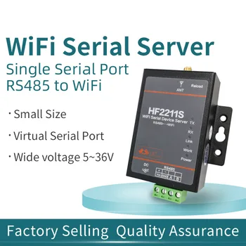 HF2211S Компактен Промишлен Modbus с Един Сериен порт RS485 в WiFi Конвертор TCP IP Telnet Modbus 2M Flash WIFI Сериен Сървър