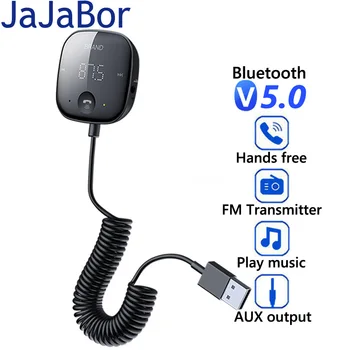 JaJaBor Предавател FM Стерео AUX вход 3.5 ММ Аудиоприемник Автомобилен MP3 Плеър, USB-Захранване на Bluetooth-съвместими Аксесоари за Кола За разговори със свободни ръце