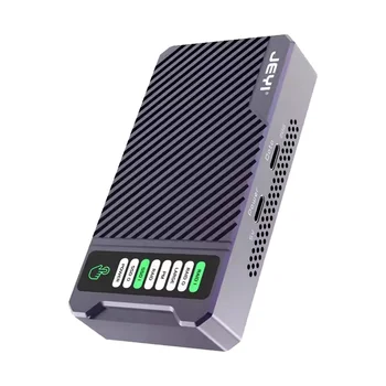 JEYI Dual Disk NVME Array Box, SSD-диск, Алуминиев корпус M. 2, Външна Мобилна скоростна RAID 586R Второ поколение