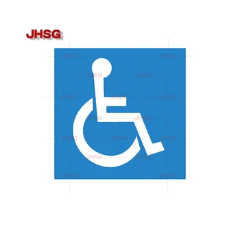 JHSG 1 Опаковка Син Мотор икона за инвалиди Стикер за автомобил, с автобус, Кемпер, Каравана, водоустойчив Винил стикер
