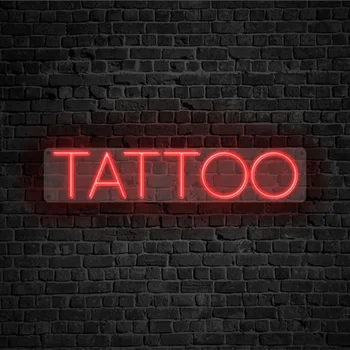 Led неонова реклама за татуировка-студио Led неонова светлина Ночники на Стената на бизнес-неонови осветителни тела стая Декор, Осветителна знак