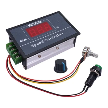 PWM Регулатор на скоростта на двигателя за постоянен ток с цифров дисплей 30A PWM Безстепенно регулатор на скоростта