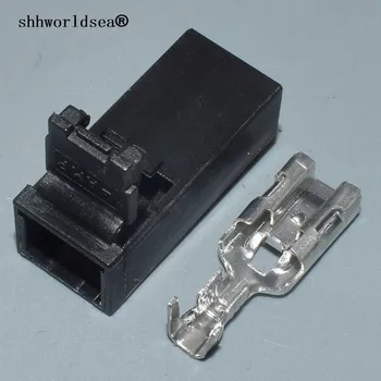 shhworldsea 1pin 6,3 мм, пластмасов корпус автоэлектрика конектор кабели кабели 1900-1003