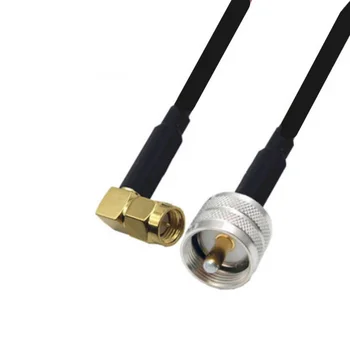 SMA штекерно-UHFштекерный правоъгълен адаптер RF pigtail RG174 кабел