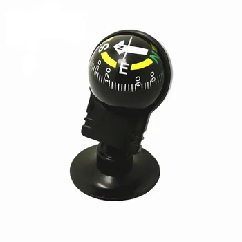 Авто компас с въртене на 360 градуса Водоустойчив навигация за кола Кола компас е във формата на топка с вендузата Аксесоари за интериора на колата