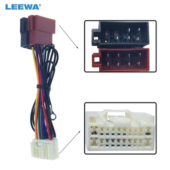 Автомобилен адаптер за преобразуване на стерео LEEWA за Mitsubishi 2007 + в теглене на кабели, CD-радио ISO, оригинален кабел за главата устройства