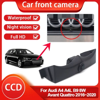 Автомобилна Камера на Предния Преглед За Audi A4 A4L B9 8W Avant Quattro 2016 ~ 2018 2019 2020 AHD CCD HD Камера с Логото на Паркинга на Нощно Виждане