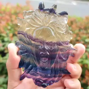 Висококачествена натурална, ръчно desislava резба Модел фуорит Змия crystal Wicca за подарък за Хелоуин
