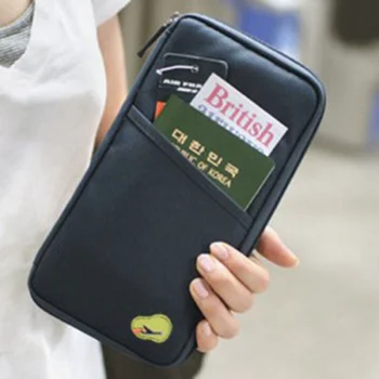 Водоустойчив Титуляр за паспорт, Пътен чантата си, Многофункционален Малък Портфейл за кредитни карти, Чанта за съхранение на Преносим чанта за съхранение на документи