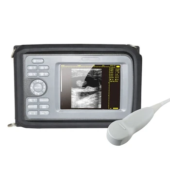 Гореща РАЗПРОДАЖБА на преносим ветеринарен ултразвуков апарат, дигитален преносим ветеринарен ултразвуков скенер с мини-изпъкнала сензор 6,5 Mhz