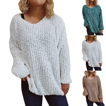 Дамски ежедневни модни однотонная риза и пуловер с дълъг ръкав, потници 2023, новост зимата, дамски ежедневни популярна облекло