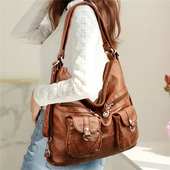 Дамски реколта чанта през рамо, дамски чанта от изкуствена кожа, луксозни дизайнерски чанти, модерна чанта с горната дръжка, чанта за дами
