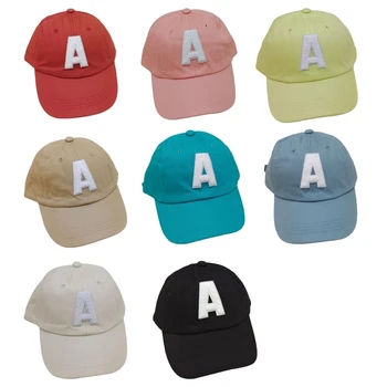 Детска ежедневни памучен бейзболна шапка Alphabet-A Cap, шапка с регулируемо тегло, плажна шапка, солнцезащитная шапка, подарък за рожден ден, директна доставка
