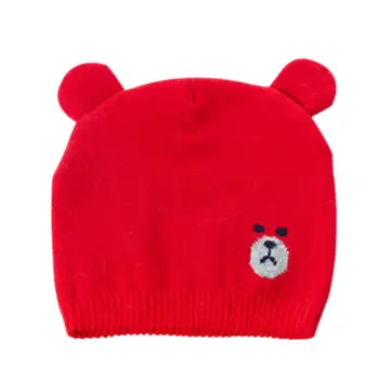 Детска шапчица с медвежонком, мека скъпа вязаная шапка за деца, есенно-зимна топла шапчица-бини