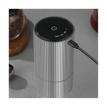Електрическа кафемелачка автоматична, кафе на зърна от подправки за приготвяне на еспресо кафе машина USB зарядно устройство за месомелачки черен