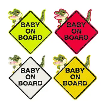 Етикети с Надпис Baby On Board Дете На Борда На Знак за Безопасността на Детето Автомобили Стикер Светоотражающая и Водоустойчив Стикер Baby In Car За Автомобили