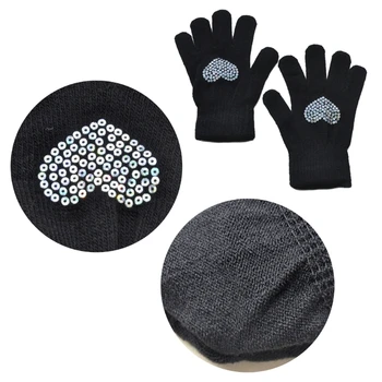 Зимни плетени ръкавици, дишащи стрейчевые ръкавици с пълни пръсти, подарък за душата, за момчета и момичета