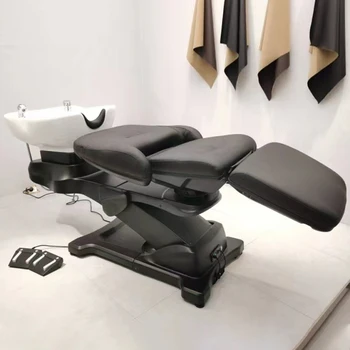 Измиване за бръснене, Коса стол Стилист-Фризьор Главата Спа-Шампоан Легло Професионално Лечение на Обзавеждане за салон Cadeiras LJ50SC