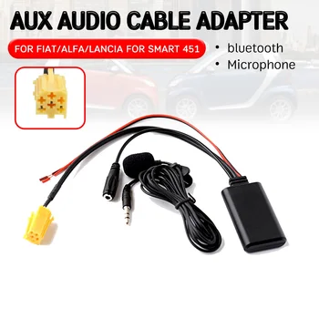 Кабел-адаптер Bluetooth, Aux-приемник с микрофон за 6-контактен главното устройство Audio CD за Alfa Romeo 159 за Fiat Grande Punto