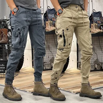 Камуфляжные тъмно сини панталони Мъжки зреещи, Тактически Военни панталони-карго за мъже, Технологичная дрехи, Качествени Работни панталони в стил хип-хоп на открито
