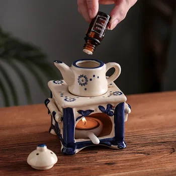 Класическа Ретро-свещ, Записващо устройство за етерични масла, Творчески Керамичен Чайник, Маслена лампа за ароматерапия, Ароматни Горелка за дома