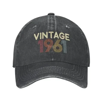 Класически мъжки памук 1961 година на раждане, Ретро подарък за рожден Ден, бейзболна шапка за възрастни, Регулируем Шапка за татко за мъже и жени на открито