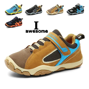 Кожена детски обувки, Размер 28-40, непромокаеми бебешки маратонки, дишащи спортни обувки за момичета и момчета, обувки за алпинизъм на открито