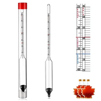 Комплект за тестване на ареометра кленов сироп, предназначен за точно измерване на съдържанието и качеството на захар.