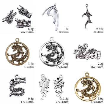Консумативи медальони-дракони за производство на бижута, аксесоари
