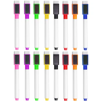 Магнитни писалки за бяла дъска с гумичка - цветни маркери за рисуване в училище офиса