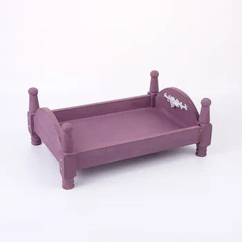 Мебели за легла, Реквизит за снимки на новородени 45,5x32x18 см, детски аксесоари, Реколта дървени сменяеми етикети