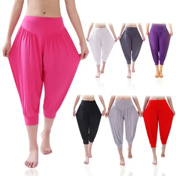 Модерен Пролетно-летни дамски спортни панталони, обикновена разтеглив зреещи за йога, женски свободни ежедневни панталони за фитнес