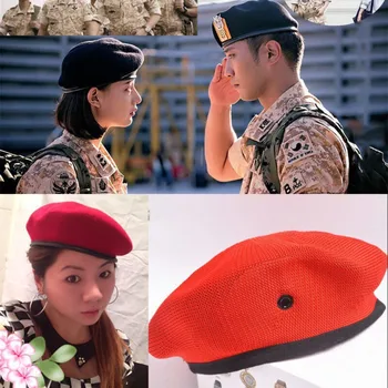 Мъжки единни шапка, нова дамска шапка на войник на френската армия, вълнена шапка унисекс