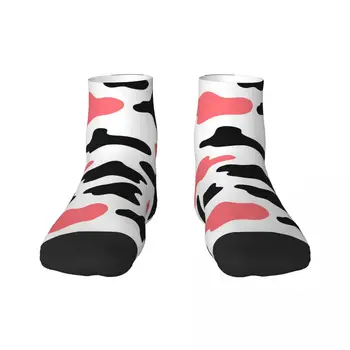 Мъжки чорапи с коровьими петна, унисекс, сладки чорапи с 3D-принтом от кожата на домашни любимци